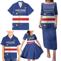 Cape Verde Football Custom Family Matching Puletasi and Hawaiian Shirt Go Champion Sporty Style - Wonder Print Shop