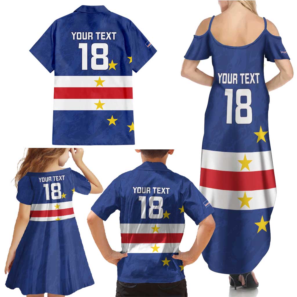Cape Verde Football Custom Family Matching Summer Maxi Dress and Hawaiian Shirt Go Champion Sporty Style - Wonder Print Shop