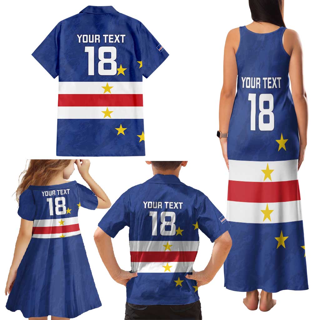Cape Verde Football Custom Family Matching Tank Maxi Dress and Hawaiian Shirt Go Champion Sporty Style - Wonder Print Shop