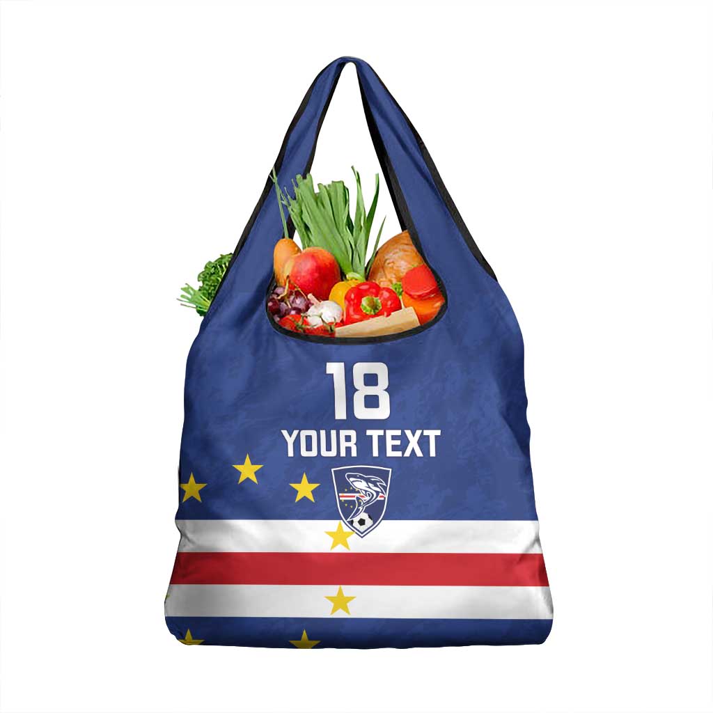 Cape Verde Football Custom Grocery Bag Go Champion Sporty Style - Wonder Print Shop