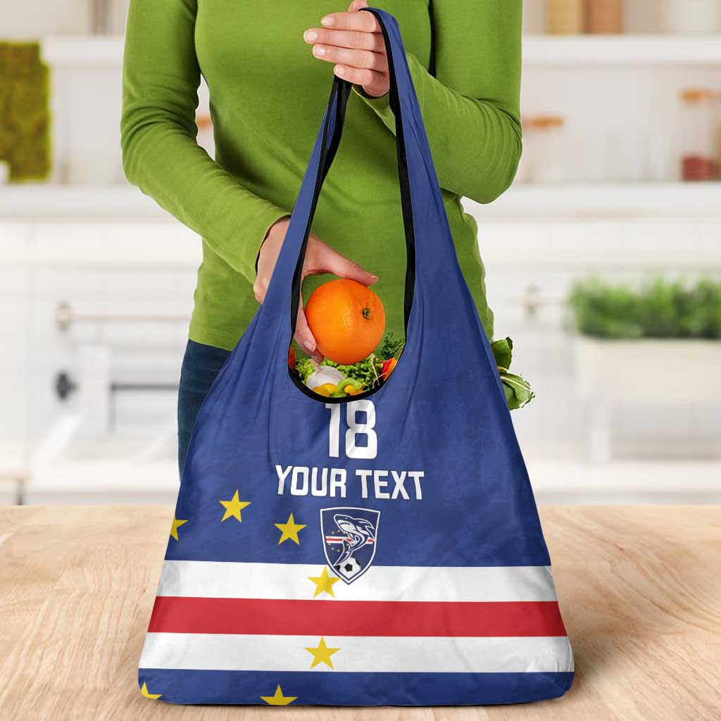 Cape Verde Football Custom Grocery Bag Go Champion Sporty Style - Wonder Print Shop