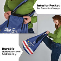 Cape Verde Football Custom Grocery Bag Go Champion Sporty Style - Wonder Print Shop