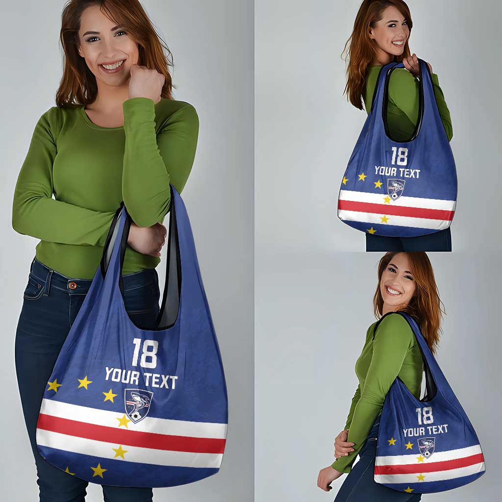 Cape Verde Football Custom Grocery Bag Go Champion Sporty Style - Wonder Print Shop