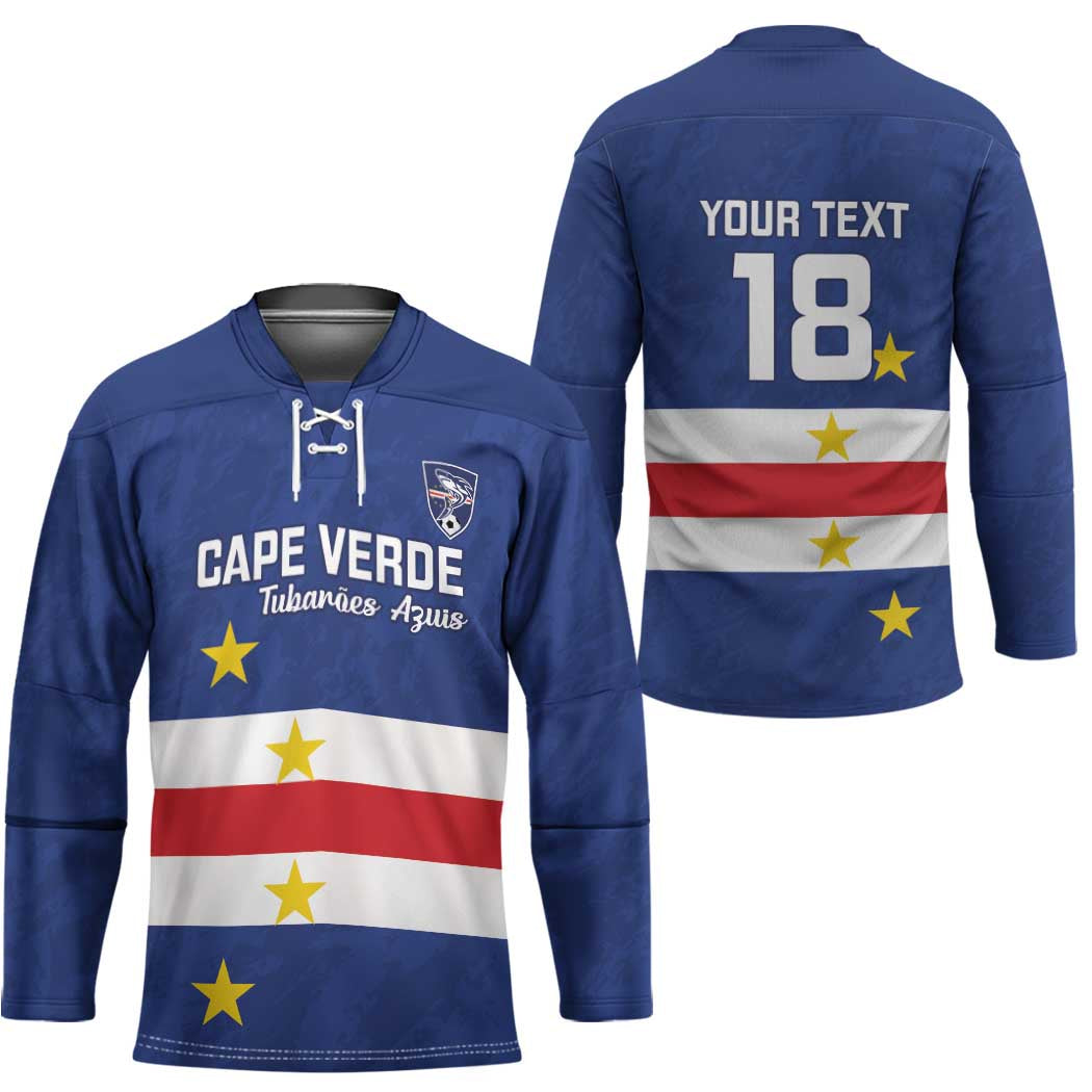 Cape Verde Football Custom Hockey Jersey Go Champion Sporty Style - Wonder Print Shop