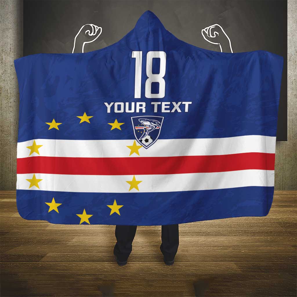 Cape Verde Football Custom Hooded Blanket Go Champion Sporty Style - Wonder Print Shop