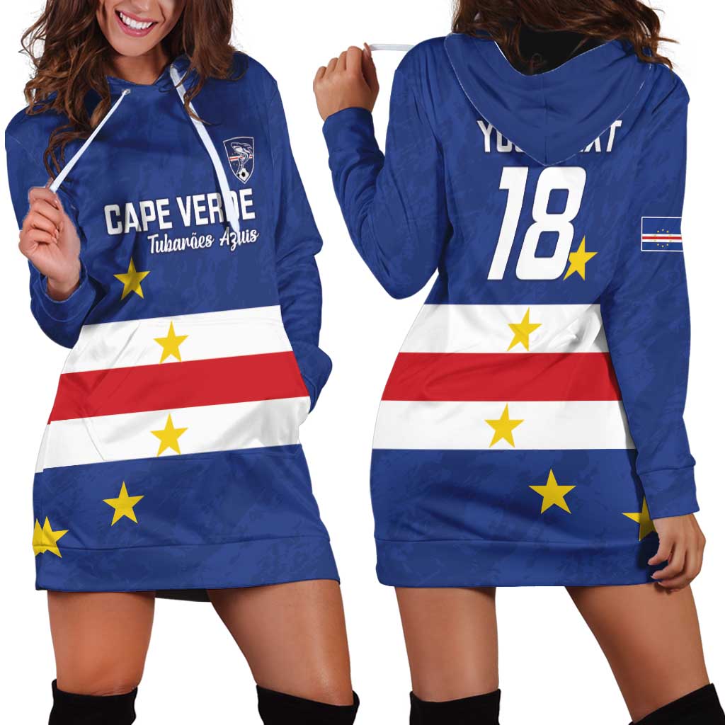 Cape Verde Football Custom Hoodie Dress Go Champion Sporty Style - Wonder Print Shop
