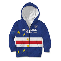 Cape Verde Football Custom Kid Hoodie Go Champion Sporty Style - Wonder Print Shop