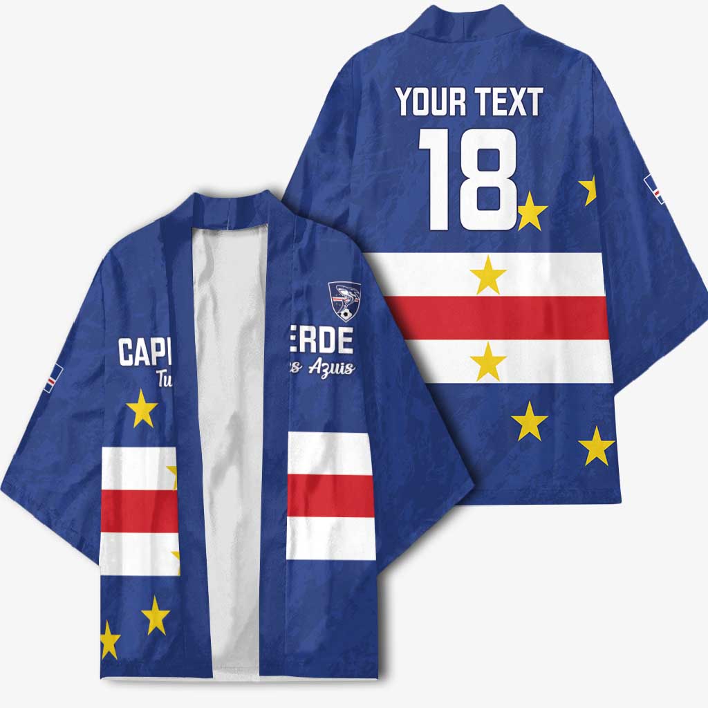 Cape Verde Football Custom Kimono Go Champion Sporty Style - Wonder Print Shop