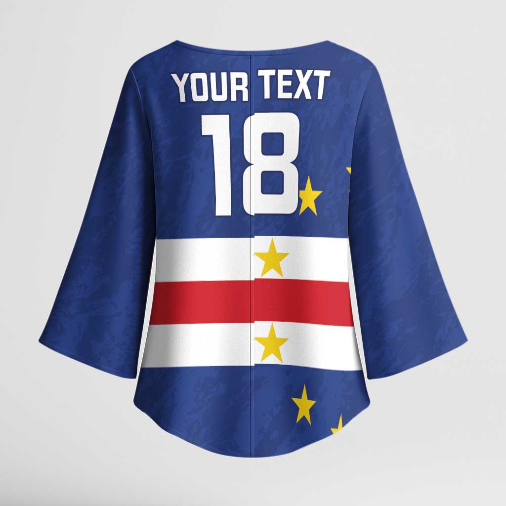 Cape Verde Football Custom Kimono Sleeve Blouse Go Champion Sporty Style - Wonder Print Shop