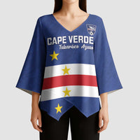 Cape Verde Football Custom Kimono Sleeve Blouse Go Champion Sporty Style - Wonder Print Shop