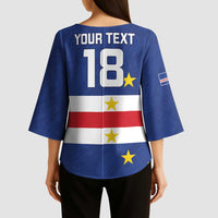 Cape Verde Football Custom Kimono Sleeve Blouse Go Champion Sporty Style - Wonder Print Shop