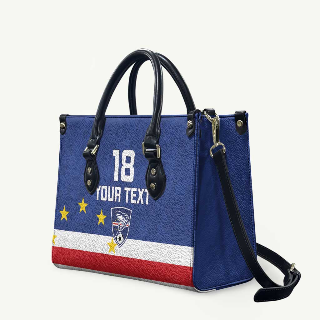 Cape Verde Football Custom Leather Bag Go Champion Sporty Style - Wonder Print Shop