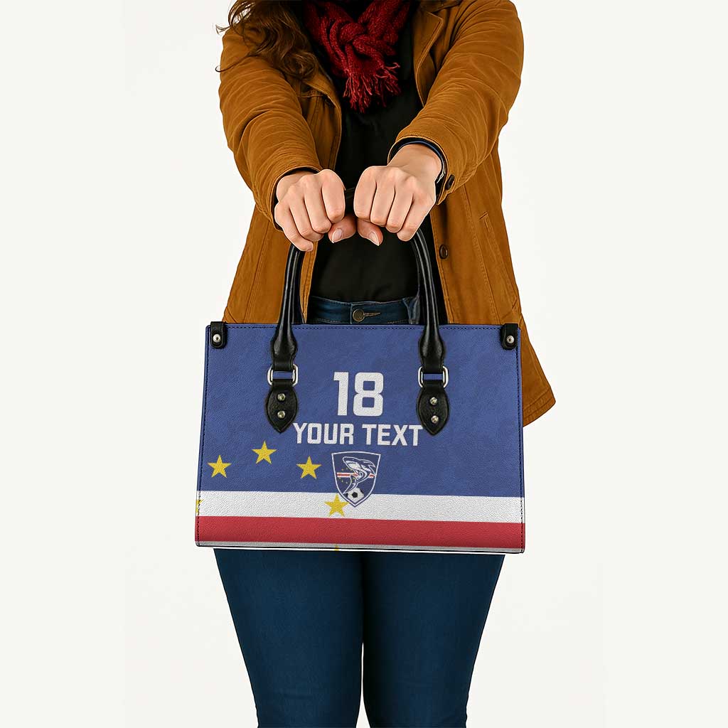 Cape Verde Football Custom Leather Bag Go Champion Sporty Style - Wonder Print Shop