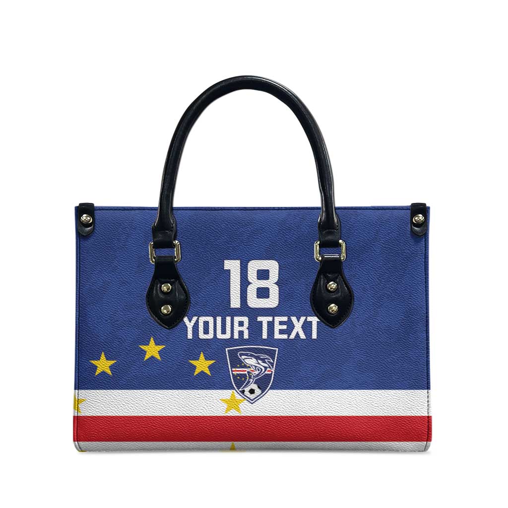Cape Verde Football Custom Leather Bag Go Champion Sporty Style - Wonder Print Shop