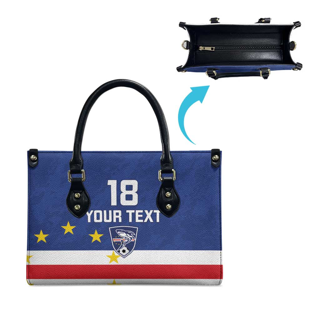 Cape Verde Football Custom Leather Bag Go Champion Sporty Style - Wonder Print Shop
