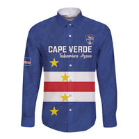 Cape Verde Football Custom Long Sleeve Button Shirt Go Champion Sporty Style - Wonder Print Shop