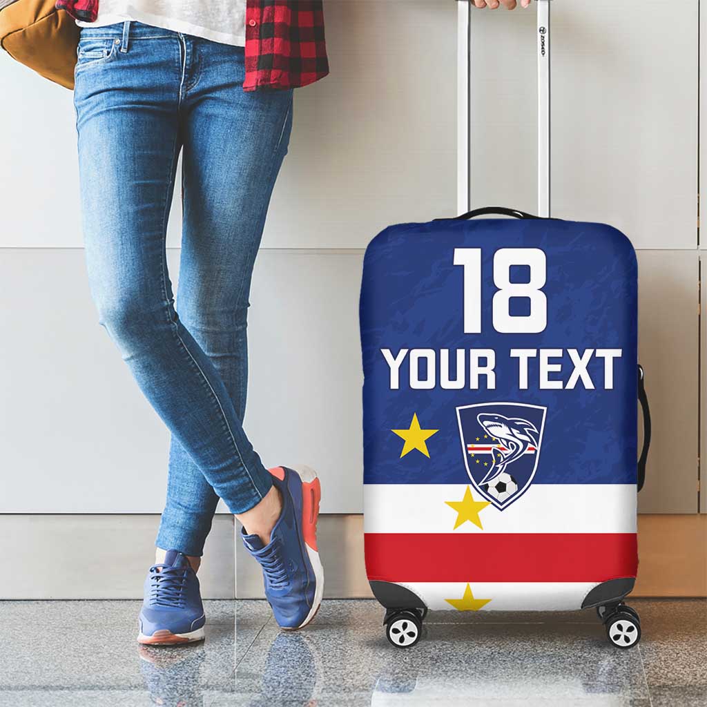 Cape Verde Football Custom Luggage Cover Go Champion Sporty Style - Wonder Print Shop