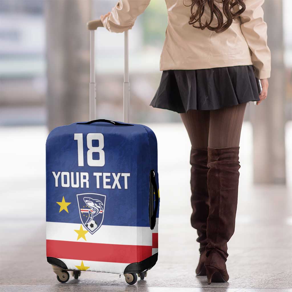 Cape Verde Football Custom Luggage Cover Go Champion Sporty Style - Wonder Print Shop