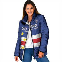 Cape Verde Football Custom Padded Jacket Go Champion Sporty Style - Wonder Print Shop