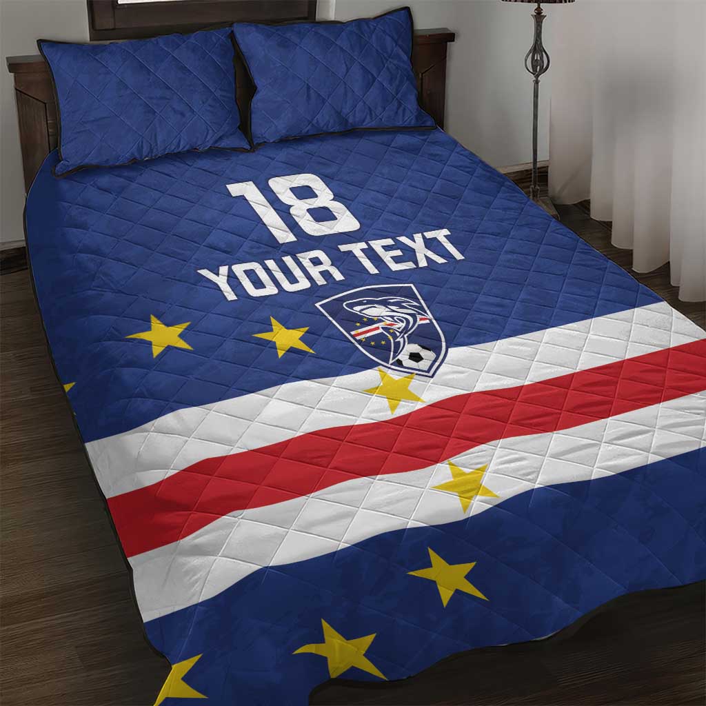 Cape Verde Football Custom Quilt Bed Set Go Champion Sporty Style - Wonder Print Shop