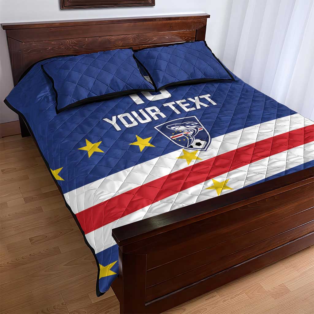 Cape Verde Football Custom Quilt Bed Set Go Champion Sporty Style - Wonder Print Shop