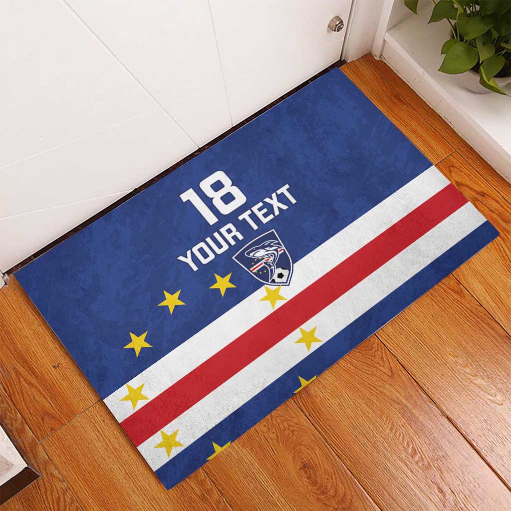 Cape Verde Football Custom Rubber Doormat Go Champion Sporty Style - Wonder Print Shop