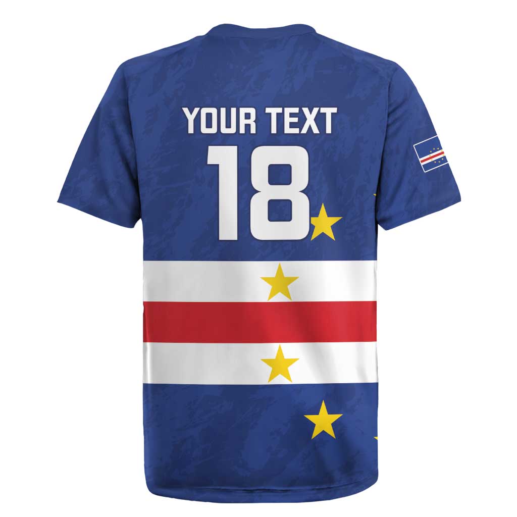 Cape Verde Football Custom Rugby Jersey Go Champion Sporty Style - Wonder Print Shop