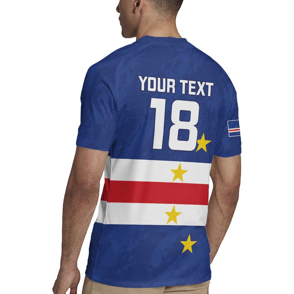 Cape Verde Football Custom Rugby Jersey Go Champion Sporty Style - Wonder Print Shop