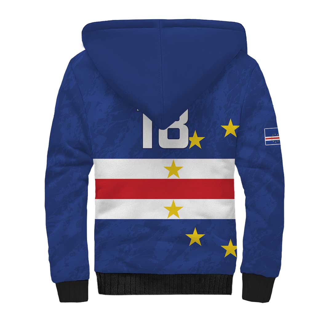Cape Verde Football Custom Sherpa Hoodie Go Champion Sporty Style - Wonder Print Shop