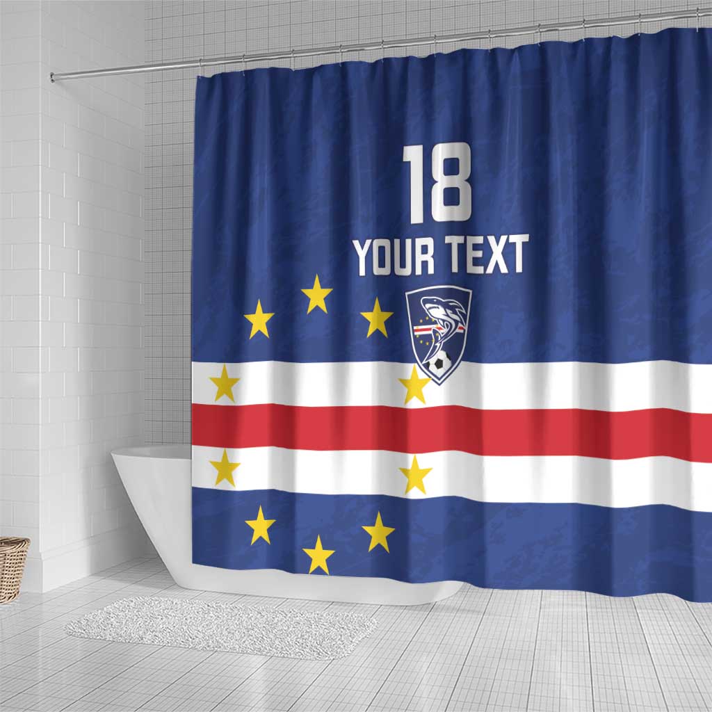 Cape Verde Football Custom Shower Curtain Go Champion Sporty Style - Wonder Print Shop