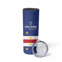 Cape Verde Football Custom Skinny Tumbler Go Champion Sporty Style - Wonder Print Shop