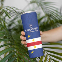 Cape Verde Football Custom Skinny Tumbler Go Champion Sporty Style - Wonder Print Shop