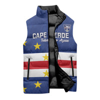 Cape Verde Football Custom Sleeveless Puffer Jacket Go Champion Sporty Style - Wonder Print Shop