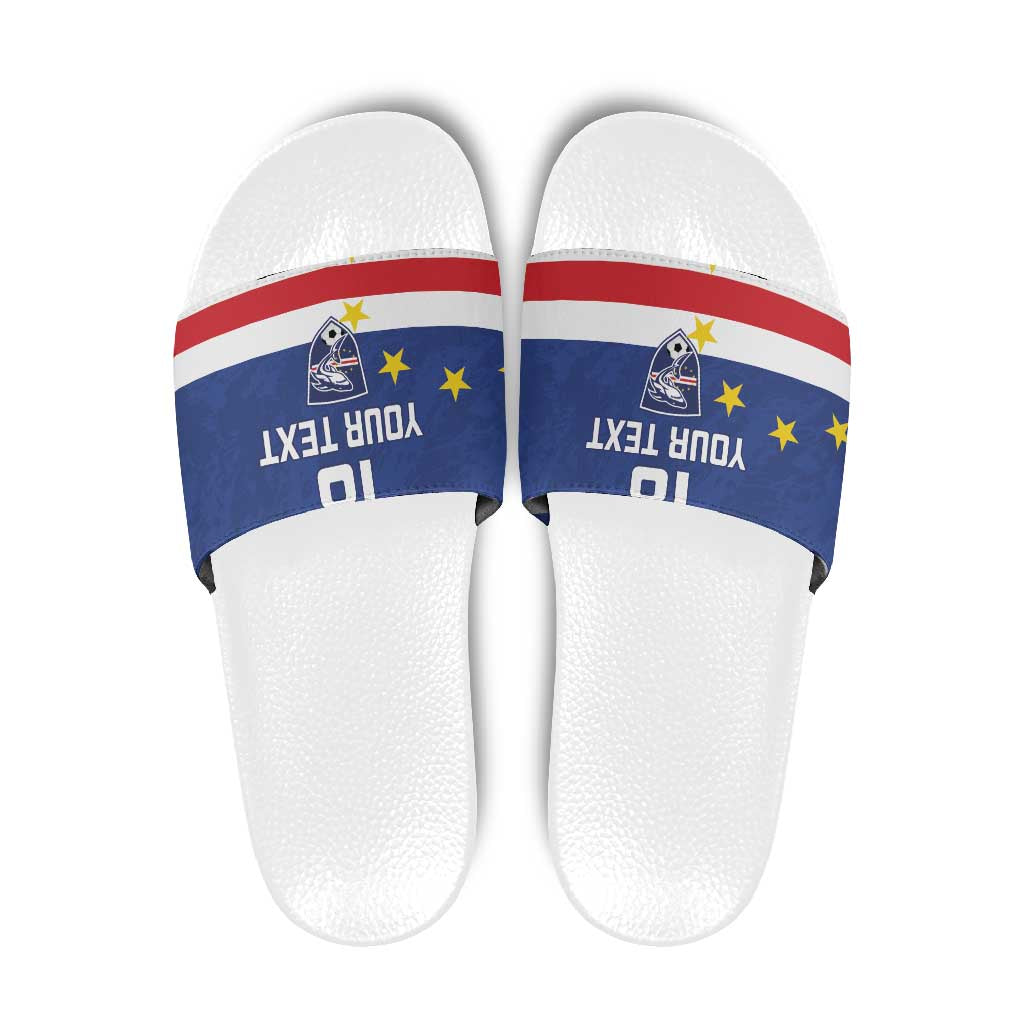 Cape Verde Football Custom Slide Sandals Go Champion Sporty Style - Wonder Print Shop