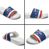 Cape Verde Football Custom Slide Sandals Go Champion Sporty Style - Wonder Print Shop