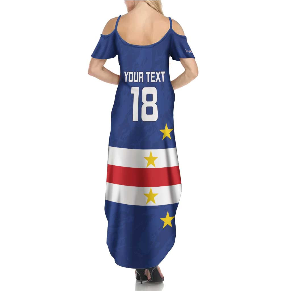 Cape Verde Football Custom Summer Maxi Dress Go Champion Sporty Style - Wonder Print Shop