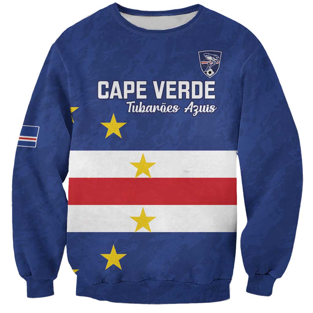 Cape Verde Football Custom Sweatshirt Go Champion Sporty Style - Wonder Print Shop