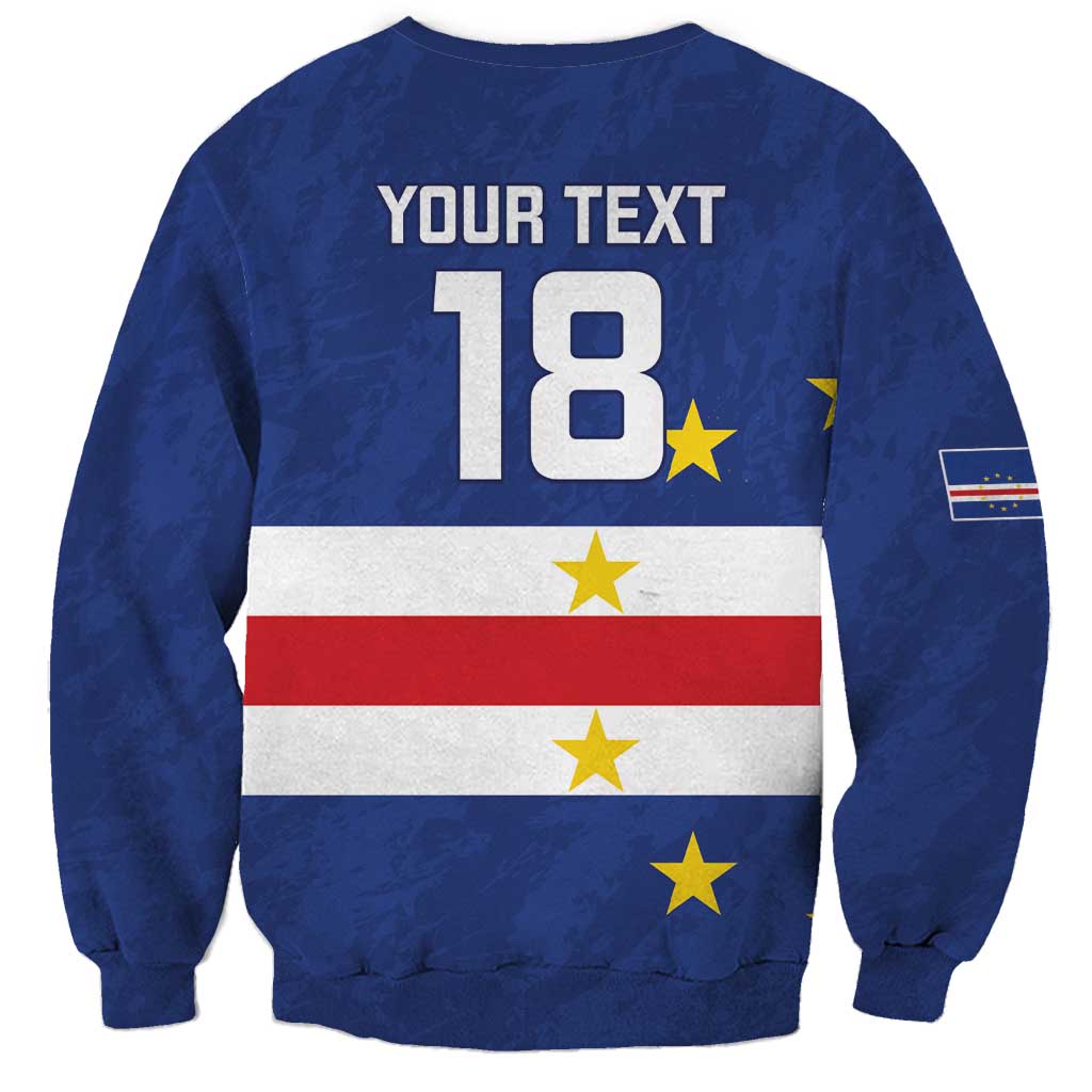 Cape Verde Football Custom Sweatshirt Go Champion Sporty Style - Wonder Print Shop