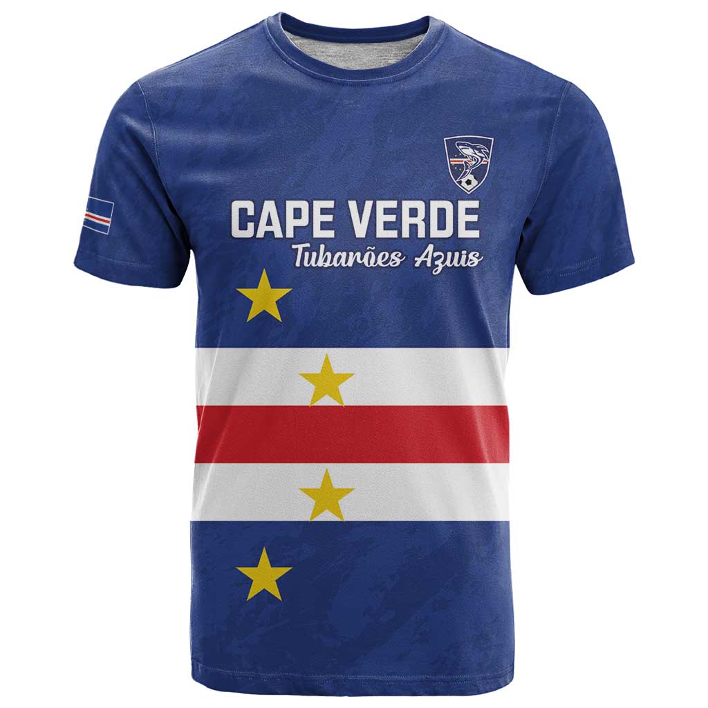 Cape Verde Football Custom T Shirt Go Champion Sporty Style - Wonder Print Shop