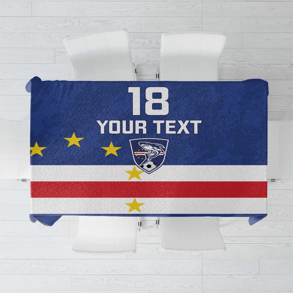 Cape Verde Football Custom Tablecloth Go Champion Sporty Style - Wonder Print Shop