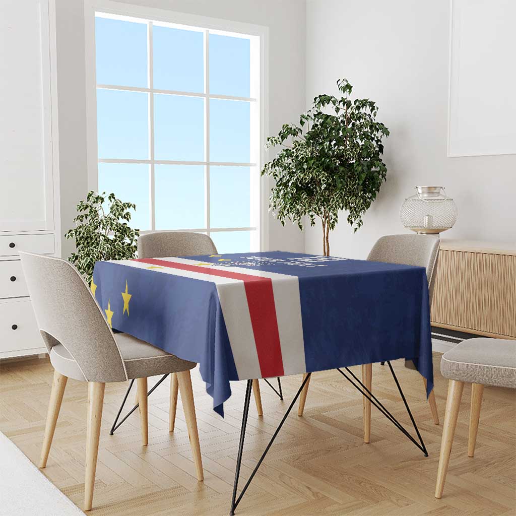 Cape Verde Football Custom Tablecloth Go Champion Sporty Style - Wonder Print Shop