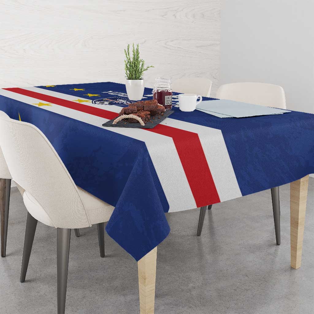 Cape Verde Football Custom Tablecloth Go Champion Sporty Style - Wonder Print Shop