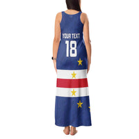 Cape Verde Football Custom Tank Maxi Dress Go Champion Sporty Style - Wonder Print Shop