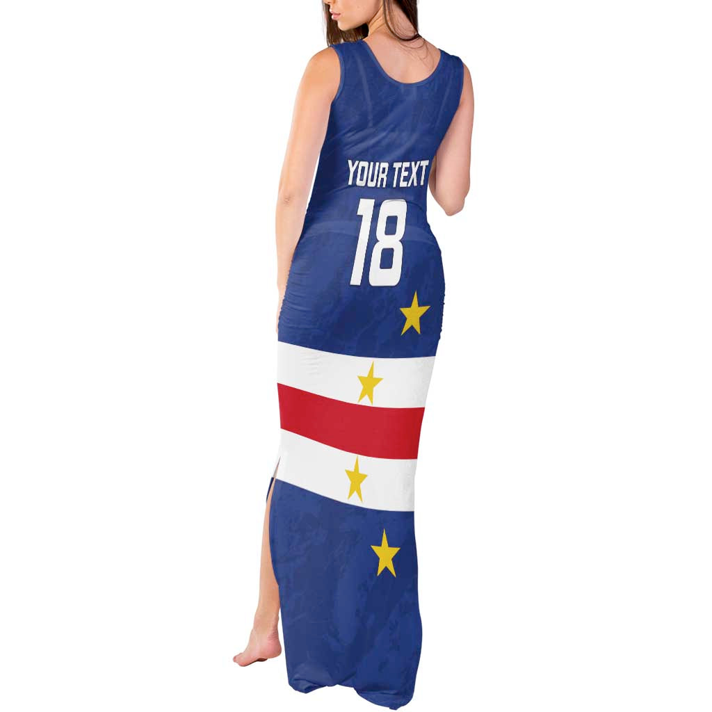 Cape Verde Football Custom Tank Maxi Dress Go Champion Sporty Style - Wonder Print Shop