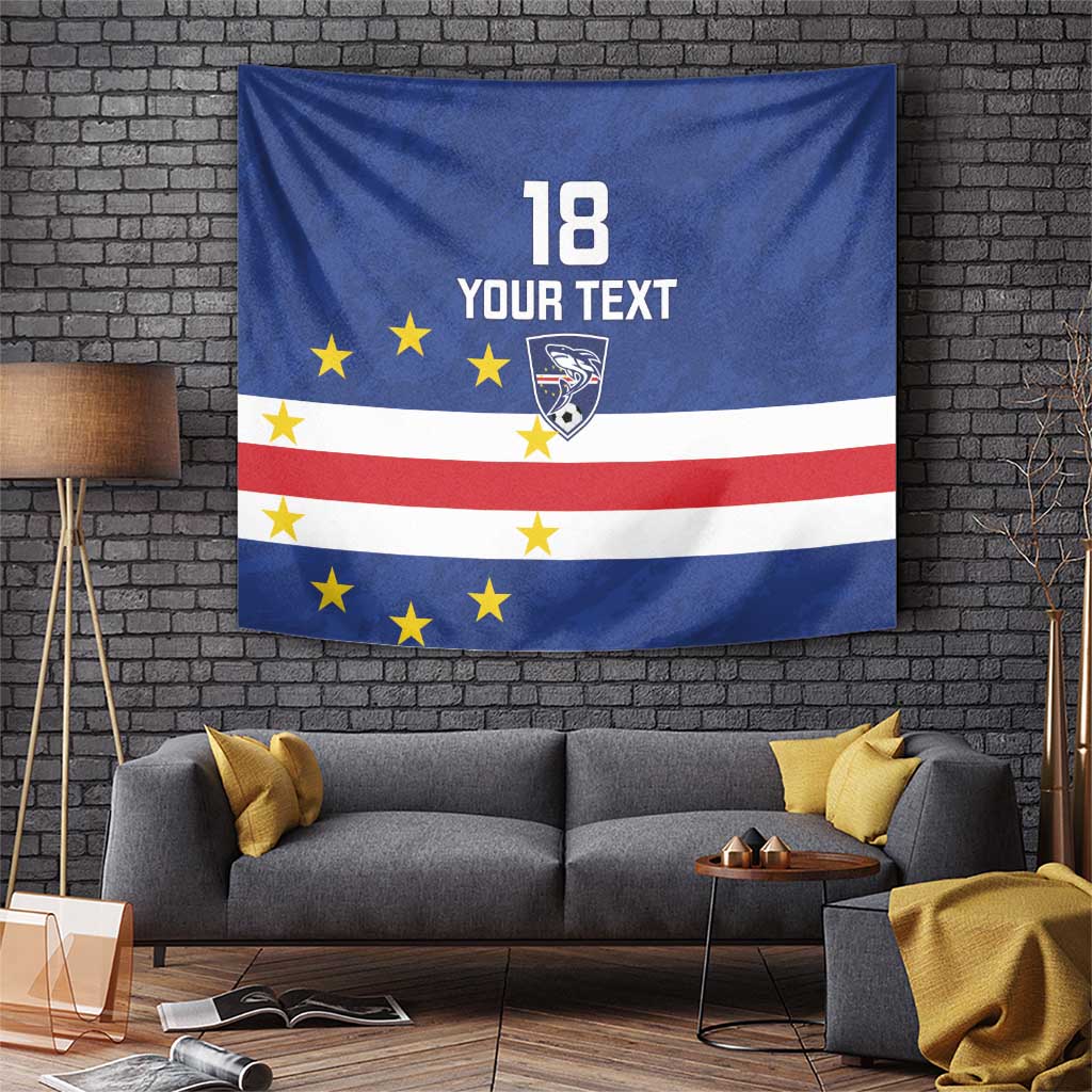 Cape Verde Football Custom Tapestry Go Champion Sporty Style - Wonder Print Shop