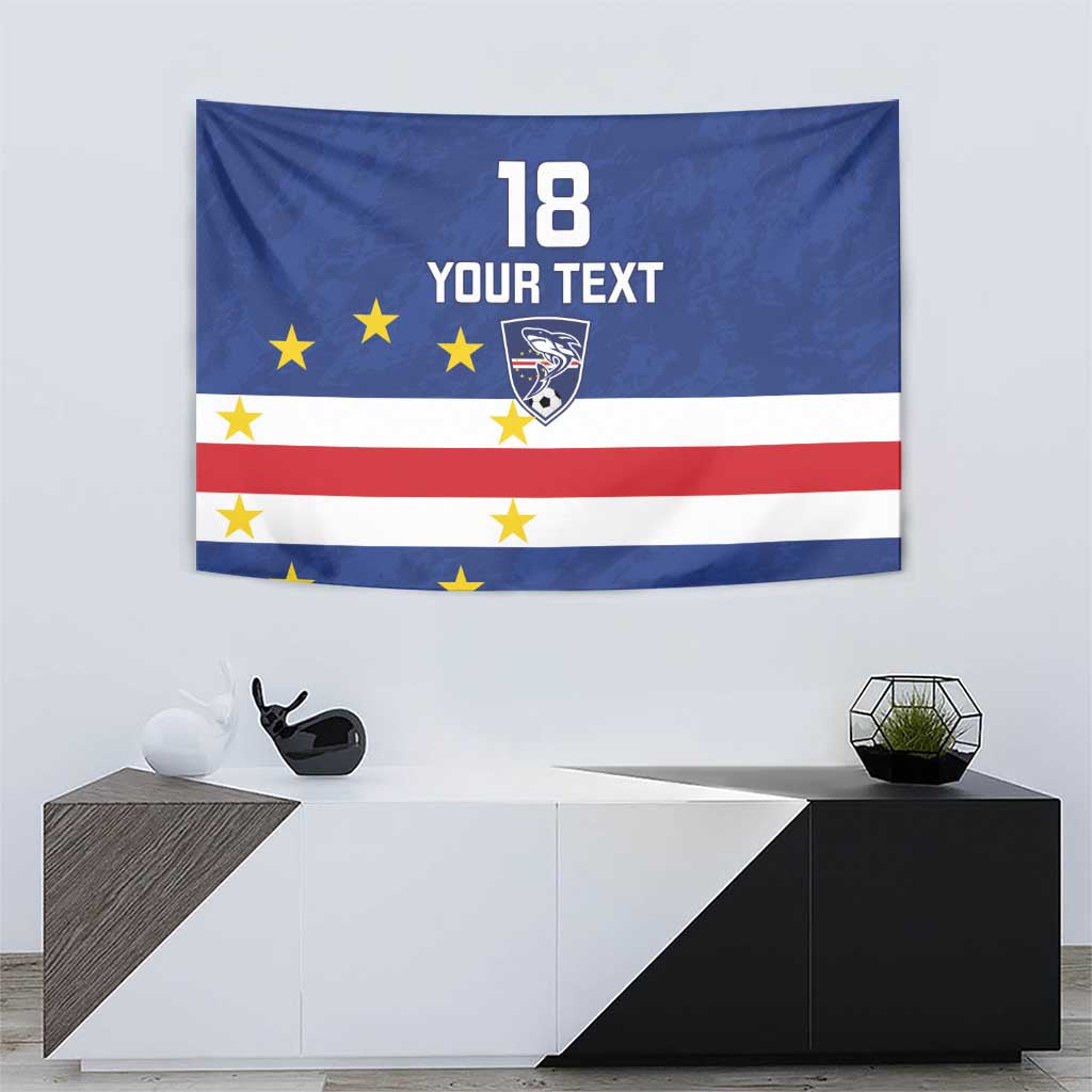 Cape Verde Football Custom Tapestry Go Champion Sporty Style - Wonder Print Shop