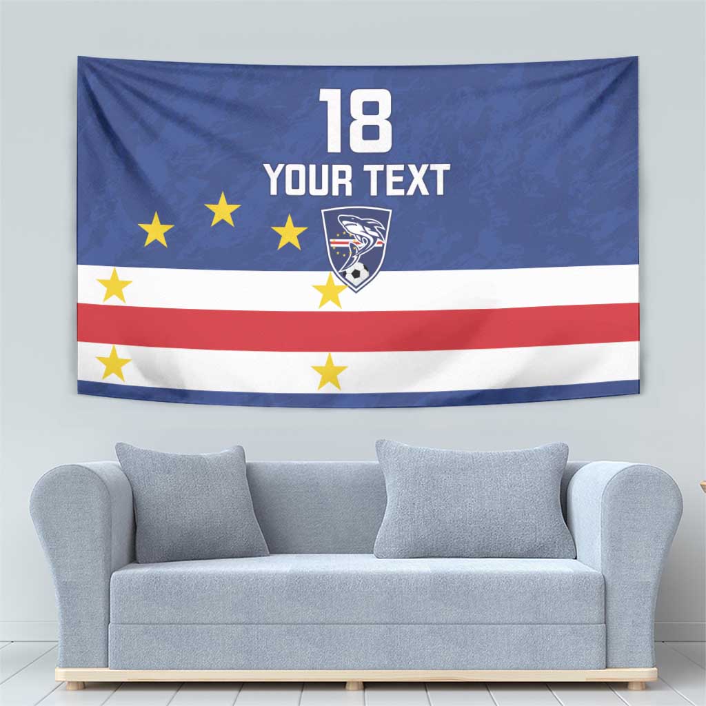 Cape Verde Football Custom Tapestry Go Champion Sporty Style - Wonder Print Shop