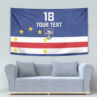 Cape Verde Football Custom Tapestry Go Champion Sporty Style - Wonder Print Shop
