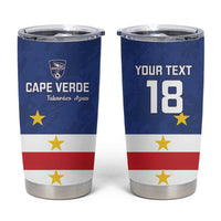 Cape Verde Football Custom Tumbler Cup Go Champion Sporty Style - Wonder Print Shop