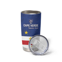 Cape Verde Football Custom Tumbler Cup Go Champion Sporty Style - Wonder Print Shop